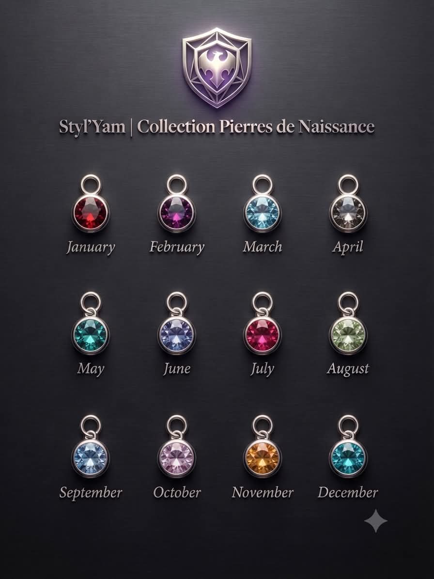Collier Prénom et Pierre de Naissance