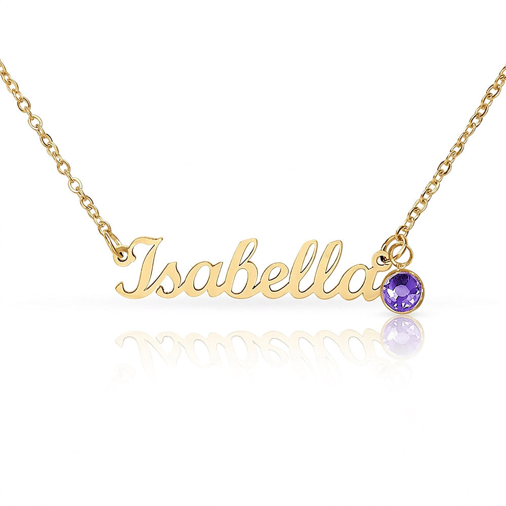 Collier Prénom et Pierre de Naissance