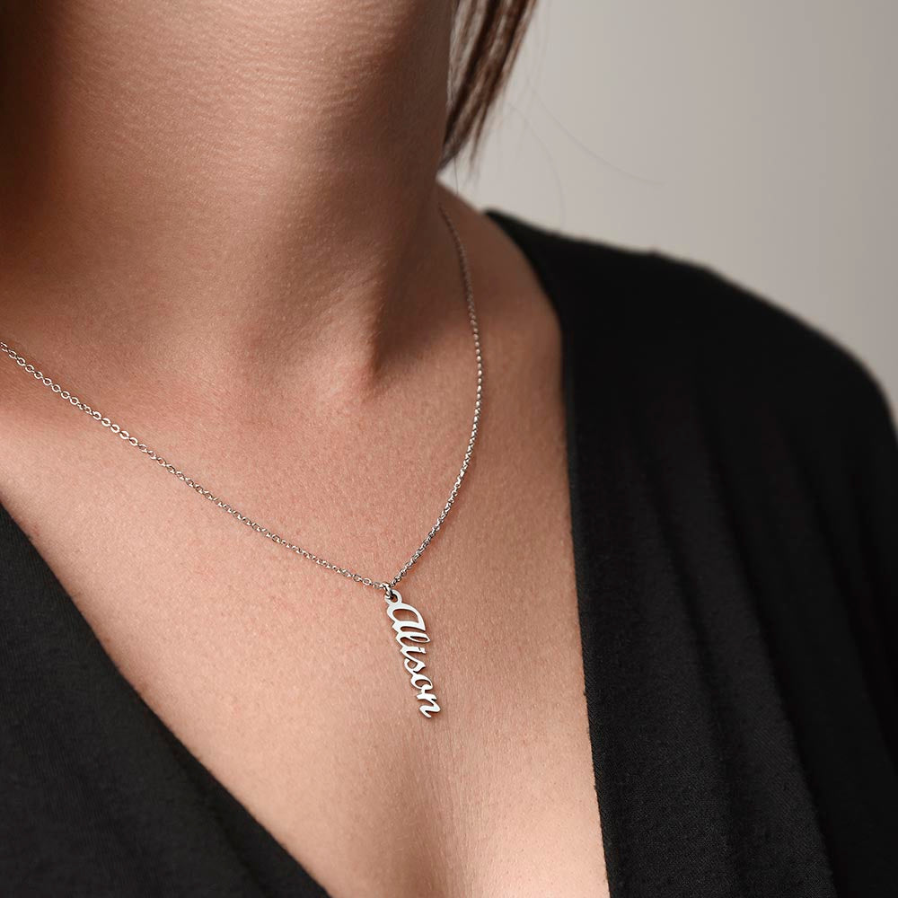 Collier Prénom Verticale - Jusqu'à 4 Prénoms