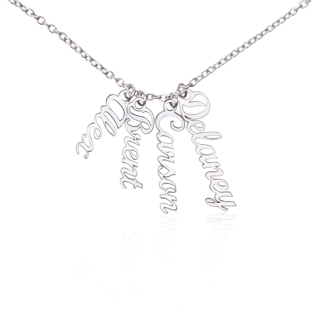 Collier Prénom Verticale - Jusqu'à 4 Prénoms